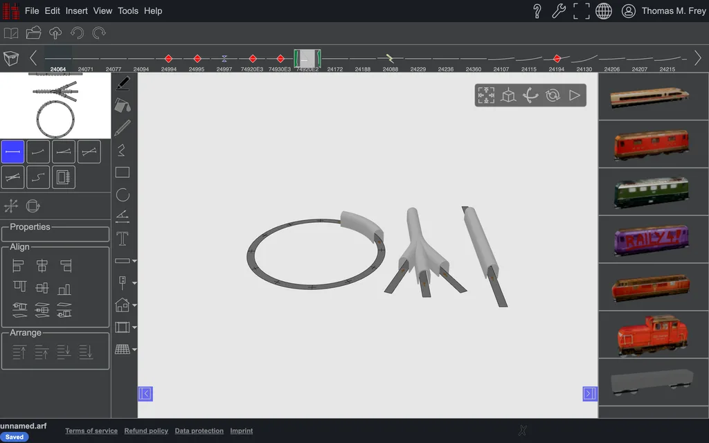 Tunnels from annotations, in the 3D view.